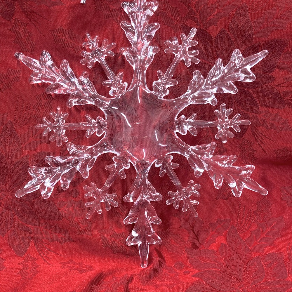 Large Clear Acrylic Snowflake